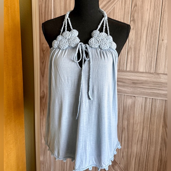BCBG Maxazria light blue halter top - Picture 1 of 5